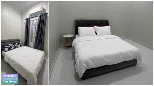 - une chambre avec un lit et une chaise dans l'établissement El Manzil Homestay with Pool, à Guar Chempedak
