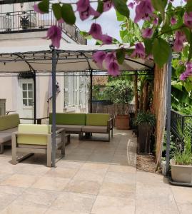 Balkón nebo terasa v ubytování Chambres d'hôtes - Bed and Breakfast Les Palmiers