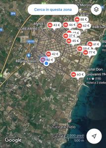 a map of the city of guatemala w obiekcie B&B Regina Rooms w mieście Avola