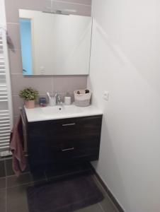 Koupelna v ubytování Chambre nature chez l'habitant