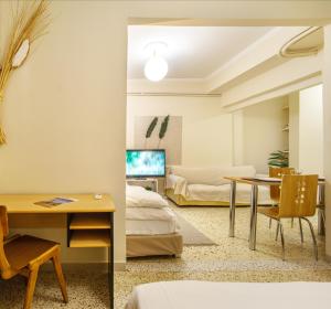A television and/or entertainment centre at Zacharitsa APT at Acropolis up 4 guests by LODGESPOT