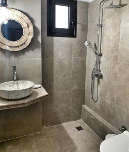Koupelna v ubytování Hotel Kastri
