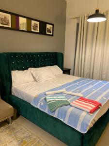 Postel nebo postele na pokoji v ubytování Home studio in marina