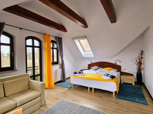 Postel nebo postele na pokoji v ubytování Apartamenty z Klimatem
