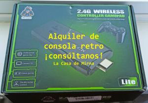 a sign for a video game controller controller gimmick at La Casa de Mirna in Formosa