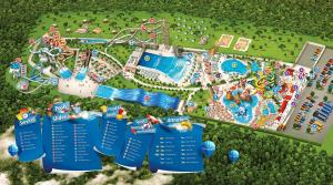 an overhead view of the splash park at the disney resort at Apartment Green Pula, Family friendly, Comfortable, free parking and WiFi in Pula