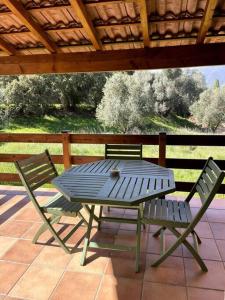 Balkón alebo terasa v ubytovaní Maison au calme avec piscine et climatisation