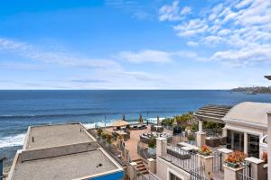 an aerial view of the ocean from a building at Sleepy Hollow Villas #2 in Laguna Beach in Laguna Beach