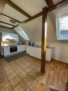 Kuchyň nebo kuchyňský kout v ubytování Ferienhaus am Wald