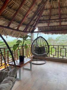 Balkón nebo terasa v ubytování Hotel Diosa del Agua Bacalar
