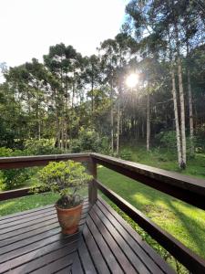 Taman di luar Chalés Vila Flor