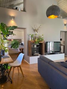 都靈的住宿－TOURinTURIN appartamento in Torino centro，带沙发和电视的客厅