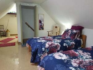 Joubertinaにあるpansyのベッドルーム1室(ベッド2台付)、階段
