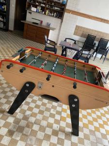 a pool table sitting on top of a floor at Gîte orconiat LAC du DER in Orconte