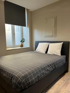 una camera con letto e finestra di Myaka©Appartement Fontana a Cholet