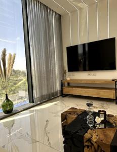 Телевізор і / або розважальний центр в Stylish and spacious 3BR apartment in the heart of Jerusalem! اهلا وسهلا