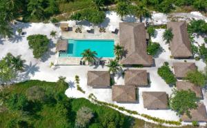 an aerial view of a resort with a swimming pool at BeachWalk Koh Rong in Koh Rong Island