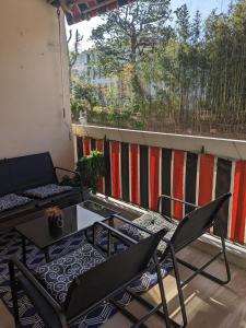 Balkon lub taras w obiekcie EDEN GOLFE Plages à pieds Parking Privé
