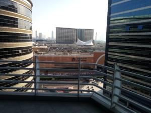 a view from the roof of a building at Lovely 2BR Al Deyafa in Dubai