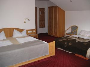 Postel nebo postele na pokoji v ubytování Alpenhotel Allgäu