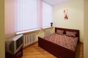 蘇沃博迪利沃夫中央公寓房間的床