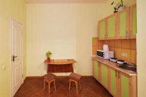 蘇沃博迪利沃夫中央公寓廚房或簡易廚房