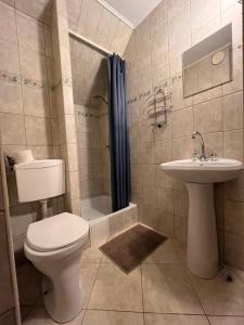 ズバルドンにあるAgroturystykaのバスルーム(トイレ、洗面台付)