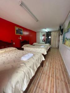 Postel nebo postele na pokoji v ubytování HOTEL El INDIO