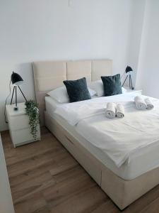 Postel nebo postele na pokoji v ubytování House Kala N29