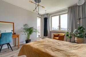 Posteľ alebo postele v izbe v ubytovaní Apartament 160m2, 500m od Starówki