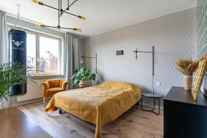 Posteľ alebo postele v izbe v ubytovaní Apartament 160m2, 500m od Starówki