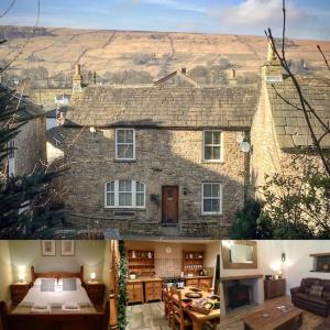 a large stone house with a living room and a dining room at Masonic House, Alston in Alston