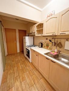 Kuchyňa alebo kuchynka v ubytovaní Jurincom apartments