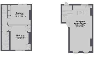 a floor plan of the second floor of a house at Historic 18th Century Terrace House in London