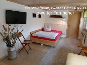 Camera piccola con letto e TV di Harzhexe1 a Güntersberge