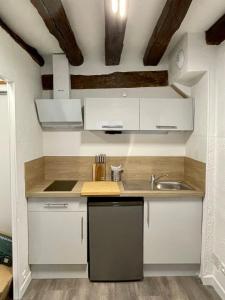 A kitchen or kitchenette at Le 1731, Rouen coeur d'histoire, superbe duplex