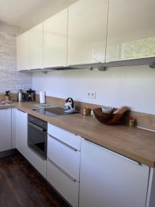 Cucina o angolo cottura di Studio tout confort au calme avec jardin proche Cannes