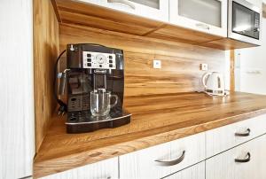 A kitchen or kitchenette at Nice accommodation in Mikulov