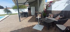Patio alebo iná vonkajšia časť ubytovania Casa La Cabaña
