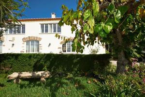 a white house with a tree in the yard at Santa Maria Casa Nostra in Sintra