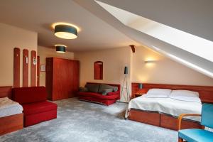 Posteľ alebo postele v izbe v ubytovaní Hotel Terasa