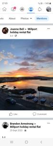 a screenshot of a picture of a sunset at Wee Cumbrae View in Millport