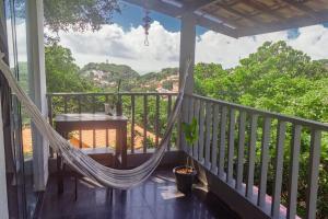 Rõdu või terrass majutusasutuses Vila Pepouze Hostel