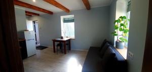 Kuchyň nebo kuchyňský kout v ubytování ApartmentApsuciems