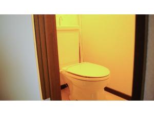 ein Bad mit einem weißen WC in einem Zimmer in der Unterkunft Petit Hotel Koizumi - Vacation STAY 85672v in Tōya-See