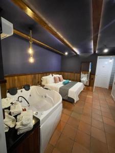 HOTEL CAMPESTRE MANOA客房内的一张或多张床位