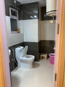 a bathroom with a toilet and a sink at Tara Luxury Homes in Solan +24 photos