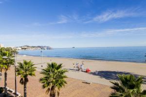 una playa con palmeras y el océano en HAPPYVILA Apartments, en Villajoyosa 18 fotos más