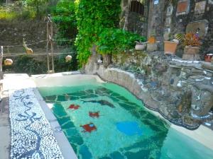 a pool of water with fish in it at B&B Maremesco in Levanto