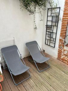Balkón alebo terasa v ubytovaní Le Patio Jacuzzi Centre